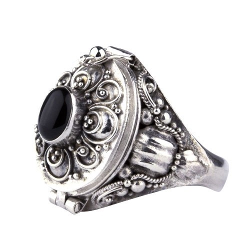 Silber-Giftring mit Onyx - vergleichen und g&uuml;nstig kaufen